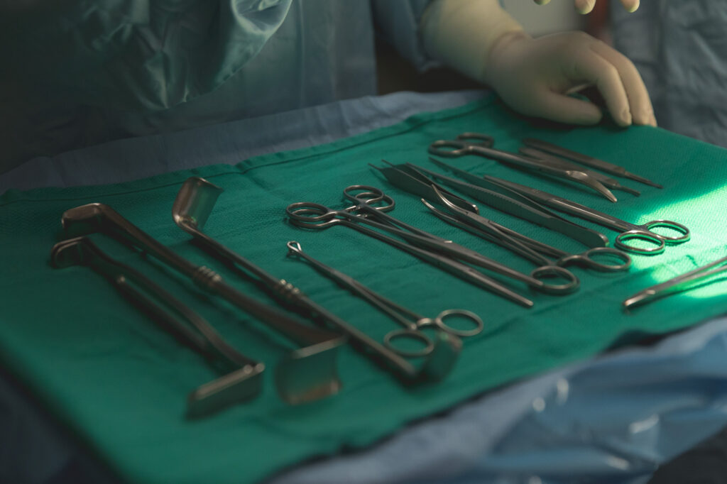 Close Up of Plastic Surgery Tools
